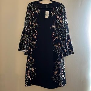 Alfani NWT dress. Black with floral detail. 20W retail $119